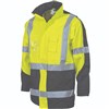 DNC JACKET CONTRAST RAIN HI VIS WCROSS TAPE