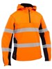 BISLEY FLXMOVE HI VIS TAPED LIQUID REPELLENT FLEECE HOODIE