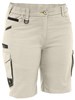 BISLEY WOMENS FLX  MOVE ELASTIC WAIST CARGO SHORT
