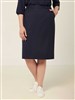 NNT LADIES WOOL BLEND TWILL SECRET WAIST MIDI SKIRT
