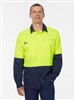 KING GEE DRY COOL HI VIS SPLICED SHIRT LONG SLEEVE