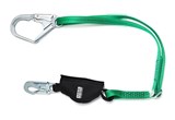 MSA VSERIES 2M SINGLE LEG WEBBING SHOCK ABSORBING LANYARD W ADJUSTABLE STEEL SNAPHOOK