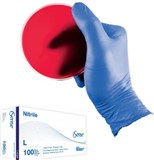 ISENSE BLUE NITRILE DISPOSABLE GLOVES BOX100