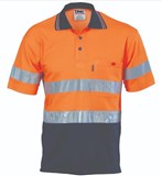 DNC COTTON BACK HI VIS SHORT SLEEVE POLO W TAPE