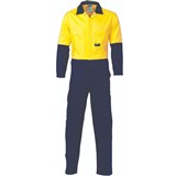 DNC OVERALLS COTTON HI VIS 2TONE 