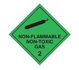DANGEROUS GOODS LABELS  NON FLAMMABLE NON TOXIC GAS 2 ROLL1000