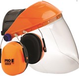 ASSEMBLED BROWGUARD  CLEAR VISOR  ADDER EARMUFF