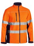 BISLEY TAPED HI VIS SOFT SHELL JACKET 