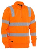 BISLEY HI VIS TAPED 14 ZIP PULLOVER