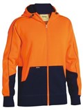 BISLEY HI VIS FULL ZIP FRONT FLEECE HOODIE