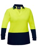 BISLEY WOMENS HI VIS V NECK POLO
