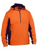 BISLEY WOMENS HI VIS LIQUID REPELLENT FLEECE HOODIE