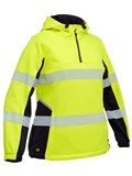 BISLEY WOMENS FLXMOVE HI VIS TAPED LIQUID REPELLANT FLEECE HOODIE