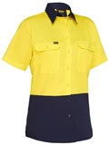 BISLEY WOMENS LIGHTWEIGHT HI VIS SHORT SLEEVE SHIRT