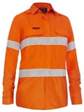 BISLEY WOMENS APEX 185 WOMENS TAPED HI VIS RIPSTOP FR VENTED SHIRT