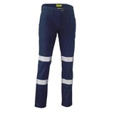 BISLEY TAPED BIOMOTION STRETCH COTTON DRILL WORK PANTS