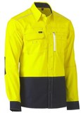 BISLEY FLXMOVE TWO TONE HI VIS UTILITY SHIRT LONG SLEEVE