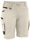 BISLEY WOMENS FLX  MOVE ELASTIC WAIST CARGO SHORT