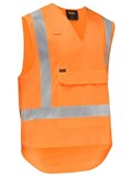 BISLEY X TAPED HI VIS DETACHABLE SAFETY VEST