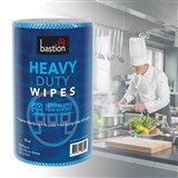 BASTION HEAVY DUTY WIPES ROLL 30x50CM 45MTR BLUE 4 ROLLCTN