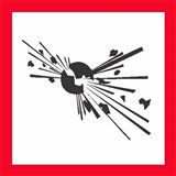 DANGEROUS GOODS GHS DECAL EXPLOSIVE SIGN