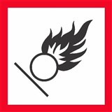 DANGEROUS GOODS GHS LABEL OXIDISING DECAL SIGN