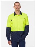 KING GEE DRY COOL HI VIS SPLICED SHIRT LONG SLEEVE