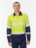 KING GEE DRY COOL HI VIS TAPED SHIRT LONG SLEEVE 