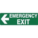 EMERGENCY EXIT LEFT SIGN
