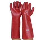 GLOVES PVC RED 45CM