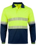 AIW UNISEX HI VIS COOLDRY SEGMENTED LS POLO