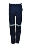 BOCINI UNISEX ADULTS COTTON DRILL WORK PANTS WITH REFLECTIVE TAPE 
